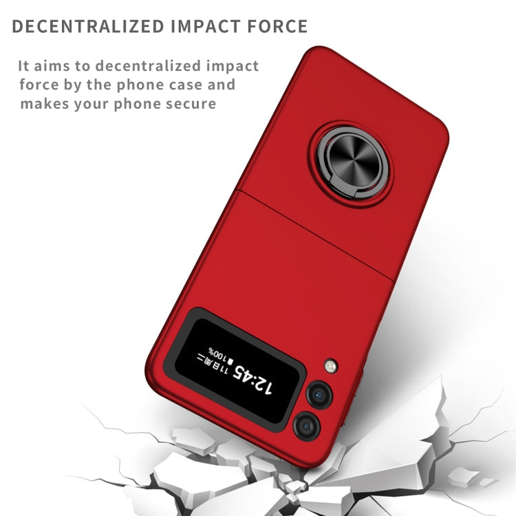 For Samsung Galaxy Z Flip3 5G Armor Ring Holder Phone Case(Red)