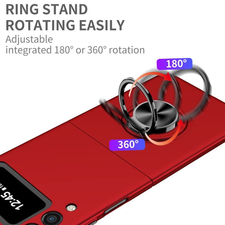 For Samsung Galaxy Z Flip3 5G Armor Ring Holder Phone Case(Red)