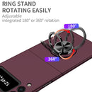 For Samsung Galaxy Z Flip3 5G Armor Ring Holder Phone Case(Wine Red)