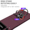 For Samsung Galaxy Z Flip3 5G Armor Ring Holder Phone Case(Wine Red)