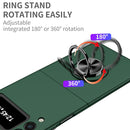 For Samsung Galaxy Z Flip3 5G Armor Ring Holder Phone Case(Dark Green)