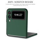 For Samsung Galaxy Z Flip3 5G Armor Ring Holder Phone Case(Dark Green)