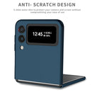 For Samsung Galaxy Z Flip3 5G Armor Ring Holder Phone Case(Dark Blue)