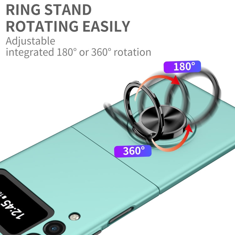 For Samsung Galaxy Z Flip3 5G Armor Ring Holder Phone Case(Sky Blue)