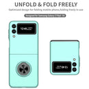 For Samsung Galaxy Z Flip3 5G Armor Ring Holder Phone Case(Sky Blue)