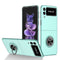 For Samsung Galaxy Z Flip3 5G Armor Ring Holder Phone Case(Sky Blue)