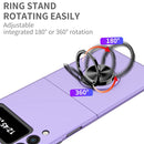 For Samsung Galaxy Z Flip3 5G Armor Ring Holder Phone Case(Purple)