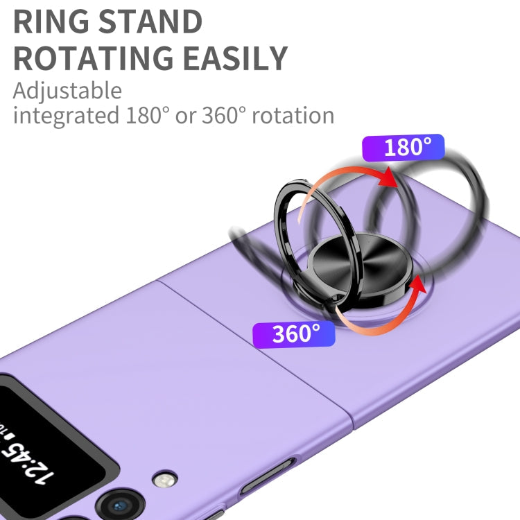 For Samsung Galaxy Z Flip3 5G Armor Ring Holder Phone Case(Purple)