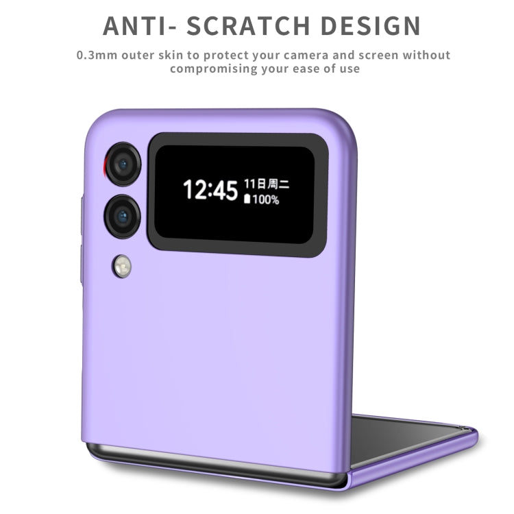 For Samsung Galaxy Z Flip3 5G Armor Ring Holder Phone Case(Purple)