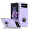 For Samsung Galaxy Z Flip3 5G Armor Ring Holder Phone Case(Purple)