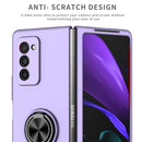 For Samsung Galaxy Z Fold2 5G Armor Ring Holder Phone Case(Purple)