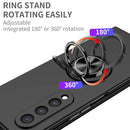 For Samsung Galaxy Z Fold3 5G Armor Ring Holder Phone Case(Black)