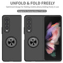 For Samsung Galaxy Z Fold3 5G Armor Ring Holder Phone Case(Black)
