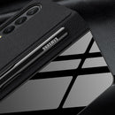 For Samsung Galaxy Z Fold3 5G GKK Flip Tempered Glass Phone Case with Pen Slot(Exclusive White)