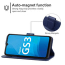 Leather Phone Case For Gigaset GS3(Blue)
