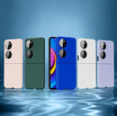For Huawei P50 Pocket Oil-sprayed Ultra-thin Folding Phone Case(Pink)