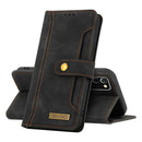 For Samsung Galaxy A03 Core Copper Buckle Leather Phone Case(Black)