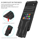 For Google Pixel 6a Armor Card PC + TPU Phone Case(Black)