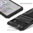 For Google Pixel 6a Armor Card PC + TPU Phone Case(Black)