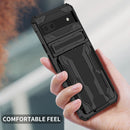 For Google Pixel 6a Armor Card PC + TPU Phone Case(Black)