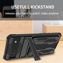 For Google Pixel 6a Armor Card PC + TPU Phone Case(Black)