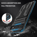 For Google Pixel 6a Armor Card PC + TPU Phone Case(Blue)