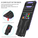 For Google Pixel 6a Armor Card PC + TPU Phone Case(Purple)