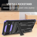 For Google Pixel 6a Armor Card PC + TPU Phone Case(Purple)