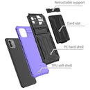 For Samsung Galaxy A03s 166mm Version Armor Card PC + TPU Phone Case(Purple)
