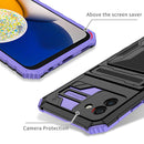 For Samsung Galaxy A03s 166mm Version Armor Card PC + TPU Phone Case(Purple)