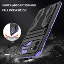 For Samsung Galaxy A03s 166mm Version Armor Card PC + TPU Phone Case(Purple)