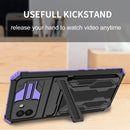 For Samsung Galaxy A03s 166mm Version Armor Card PC + TPU Phone Case(Purple)