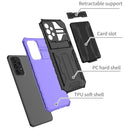 For Samsung Galaxy A53 5G Armor Card PC + TPU Phone Case(Purple)