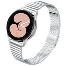 For Samsung Galaxy Watch4 40mm Double Safety Buckle Steel Watch Band(Silver)