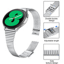 For Samsung Galaxy Watch4 40mm Double Safety Buckle Steel Watch Band(Silver)