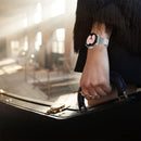 For Samsung Galaxy Watch4 40mm Double Safety Buckle Steel Watch Band(Silver)
