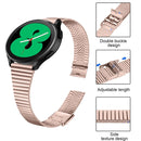 For Samsung Galaxy Watch4 40mm Double Safety Buckle Steel Watch Band(Pink Gold)