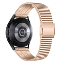 For Samsung Galaxy Watch4 40mm Double Safety Buckle Steel Watch Band(Rose Gold)