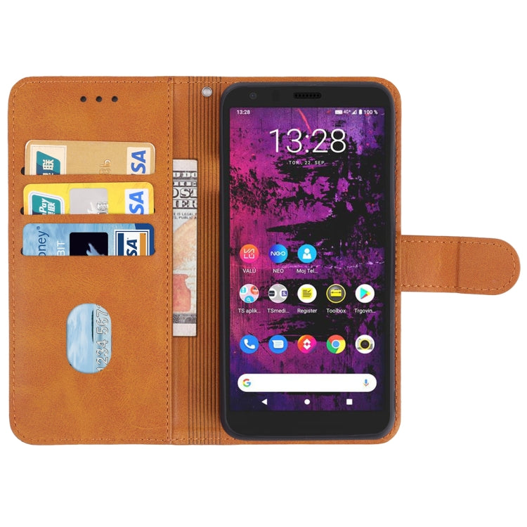 Leather Phone Case For CAT S62 Pro(Brown)