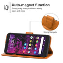 Leather Phone Case For CAT S62 Pro(Brown)