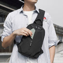 cxs-7101 Adjustable Oxford Cloth Chest Bag for Men with Glasses Hang Belt(Black)