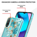 For Motorola Moto E20 / E30 / E40 Flowers and Plants Series IMD TPU Phone Case(Blue Rose)