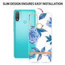 For Motorola Moto E20 / E30 / E40 Flowers and Plants Series IMD TPU Phone Case(Orchid Peony)