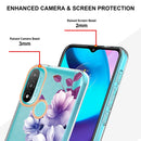 For Motorola Moto E20 / E30 / E40 Flowers and Plants Series IMD TPU Phone Case(Purple Begonia)