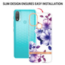 For Motorola Moto E20 / E30 / E40 Flowers and Plants Series IMD TPU Phone Case(Purple Begonia)