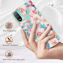 For Motorola Moto E20 / E30 / E40 Flowers and Plants Series IMD TPU Phone Case(Pink Gardenia)