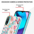 For Motorola Moto E20 / E30 / E40 Flowers and Plants Series IMD TPU Phone Case(Pink Gardenia)