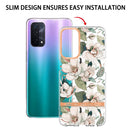 For OPPO A74 5G / A93 5G / A54 5G / A93S 5G Flowers and Plants Series IMD TPU Phone Case(Green Gardenia)