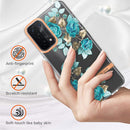 For OPPO A74 5G / A93 5G / A54 5G / A93S 5G Flowers and Plants Series IMD TPU Phone Case(Blue Rose)