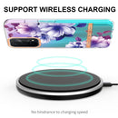 For OPPO A74 5G / A93 5G / A54 5G / A93S 5G Flowers and Plants Series IMD TPU Phone Case(Purple Begonia)